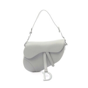 Christian Dior Saddle Bag Handbag Leather Green